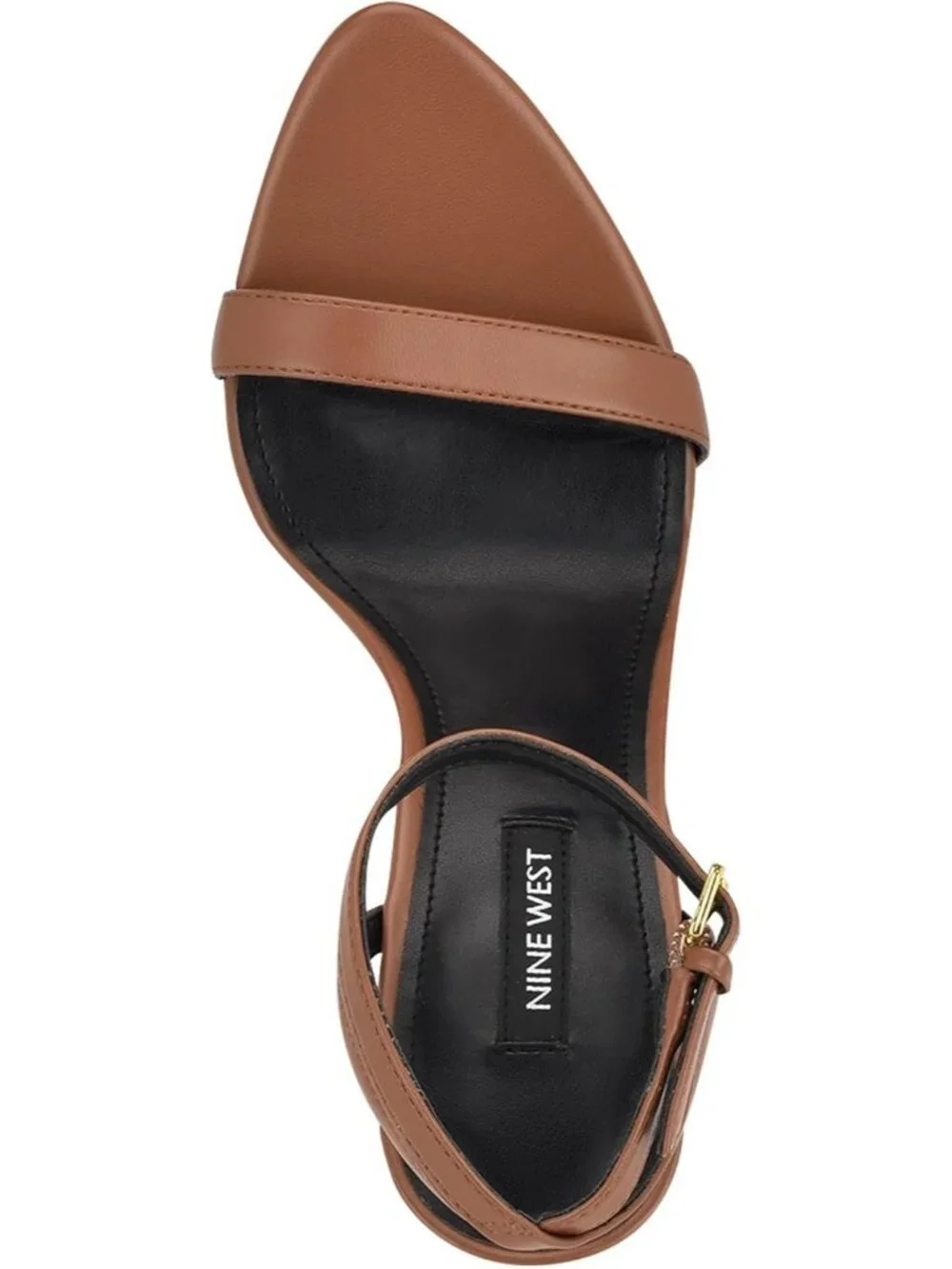 Women's Dark Pecan Open Toe Ankle Strap Reina Lightweight Heel Sandal Shoes
